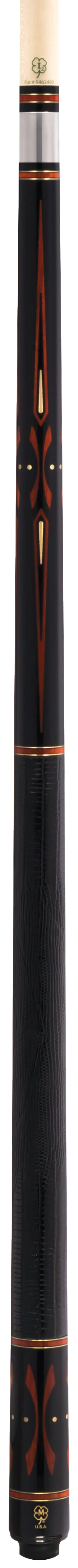McDermott G Core Series Black Urethane and Padauk Play Cue with Lizard Leather Wrap - Image 2