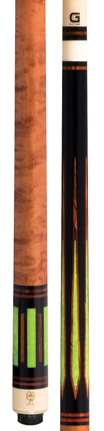 McDermott G Core Series Black Urethane with Juma Gem and Cocobolo Points No Wrap Play Cue w - Image 3