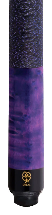 McDermott GS Series Double Washed Purple/Blue Birdseye Maple Play Cue with Irish Linen Wrap - Image 3