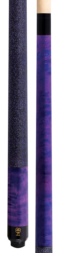 McDermott GS Series Double Washed Purple/Blue Birdseye Maple Play Cue with Irish Linen Wrap - Image 4