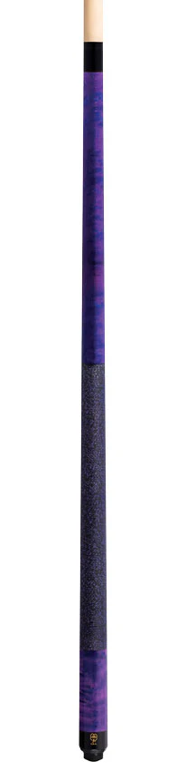 McDermott GS Series Double Washed Purple/Blue Birdseye Maple Play Cue with Irish Linen Wrap - Image 5