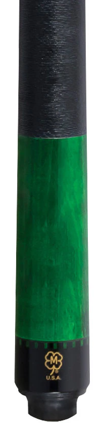 McDermott G Core Series Emerald Green Stained Maple Play Cue with Irish Linen Wrap - Image 2