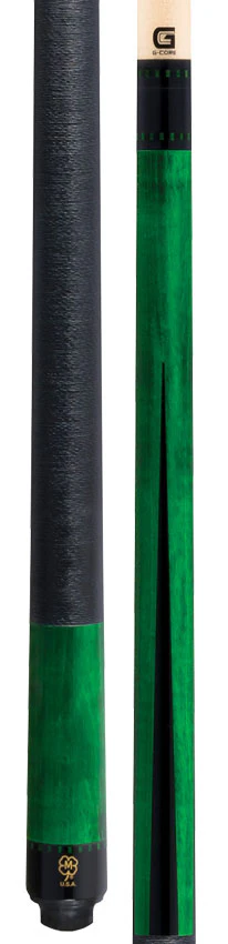 McDermott G Core Series Emerald Green Stained Maple Play Cue with Irish Linen Wrap - Image 3