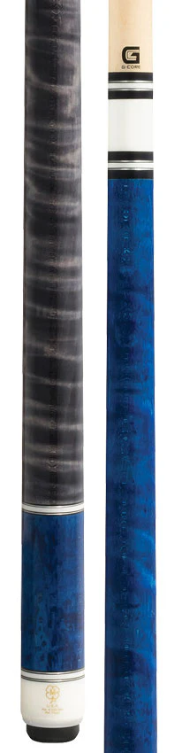 McDermott H Series Blue Stained Maple with Gray-Stained Maple Wrap Section Pool Cue - Image 3