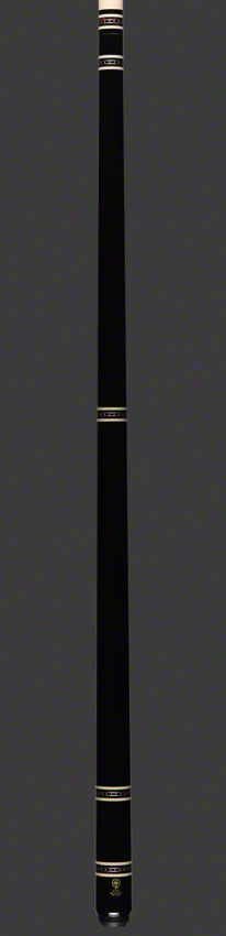 McDermott Black Painted Maple with Red Pearl and Silver Rings Pool Cue - H551 - Image 4