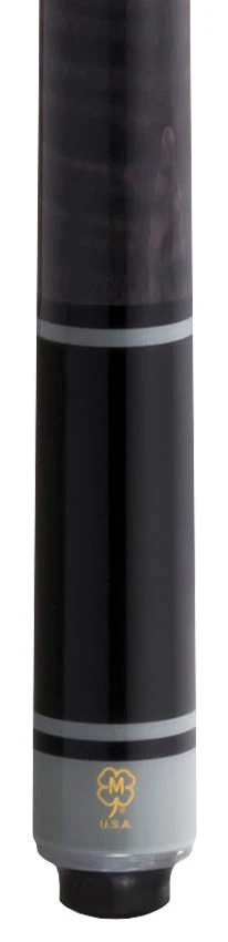 McDermott Select Series Black Painted Maple and Gray-Stained Maple No Wrap Pool Cue with Defy Carbon Fiber Shaft - Image 2
