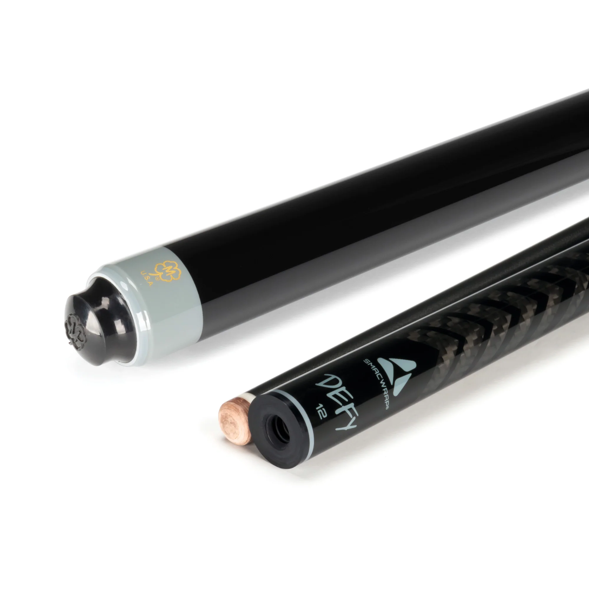 McDermott Select Series Black Painted Maple No Wrap Pool Cue with Defy Carbon Fiber Shaft - Image 5