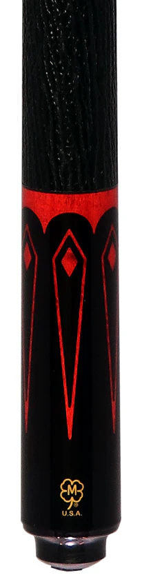 McDermott Select Series Black Urethane with Colorado Red Stained Maple Points Pool Cue and Defy Carbon Fiber Shaft - Image 2