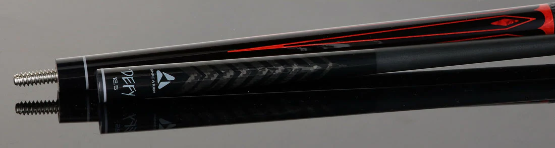 McDermott Select Series Black Urethane with Colorado Red Stained Maple Points Pool Cue and Defy Carbon Fiber Shaft - Image 4