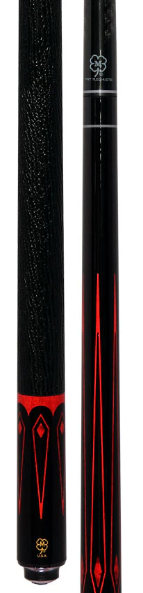 McDermott Select Series Black Urethane with Colorado Red Stained Maple Points Pool Cue and Defy Carbon Fiber Shaft - Image 5