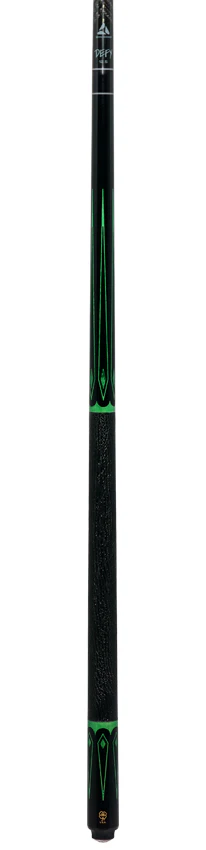 McDermott Select Series Black Urethane with Green-Stained Maple Points Pool Cue and Defy Carbon Fiber Shaft - Image 6