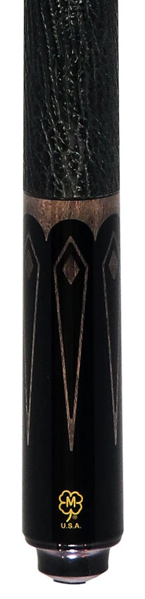 McDermott Select Series Black Urethane with Light Gray-Stained Maple Points Pool Cue and Defy Carbon Fiber Shaft - Image 2