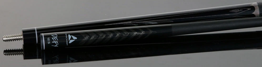 McDermott Select Series Black Urethane with Light Gray-Stained Maple Points Pool Cue and Defy Carbon Fiber Shaft - Image 4
