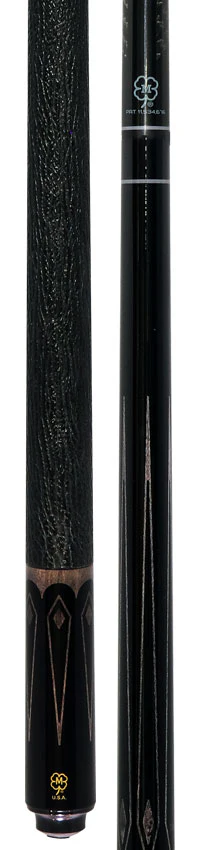 McDermott Select Series Black Urethane with Light Gray-Stained Maple Points Pool Cue and Defy Carbon Fiber Shaft - Image 5