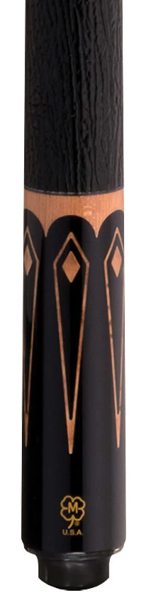 McDermott Select Series Black Urethane with Natural Stained Maple Points Pool Cue and Defy Carbon Fiber Shaft - Image 2