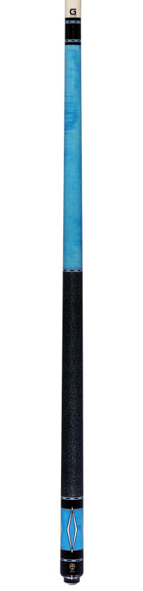 McDermott Sky Blue Stained Curly Maple with White Urethane Inlays Cue of the Month with G-Core Shaft - Image 6