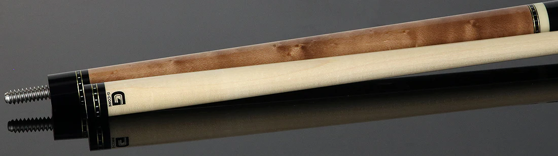 McDermott Walnut Stained Maple with Bone Urethane and Cocobolo Inlays Cue of the Month with G-Core Shaft - Image 4