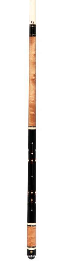 McDermott Walnut Stained Maple with Bone Urethane and Cocobolo Inlays Cue of the Month with G-Core Shaft - Image 6