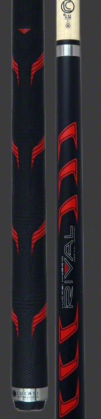 Lucasi Rival Black/Metallic Red Pool Cue - LHRV23 - Image 3