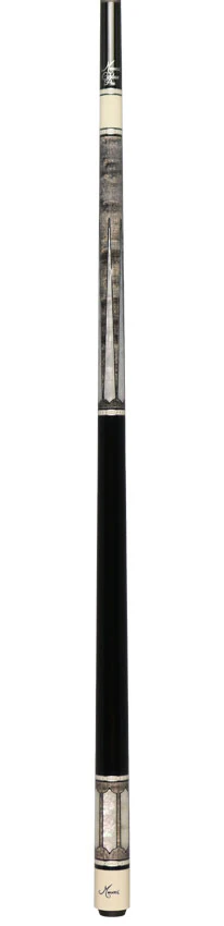 Meucci 2020 Gray - Mother of Pearl - Black Wrap Pool Cue with Carbon Shaft - 2020GYMOPBKC - Image 6