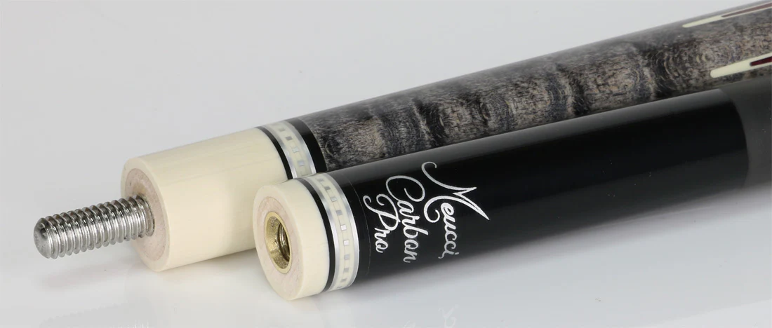 Meucci 2020 Gray - Red Pearl - Black/White Wrap Pool Cue with Carbon Shaft - 2020GYRDBKWHC - Image 3