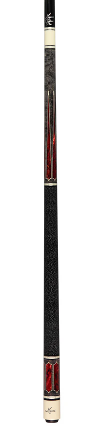 Meucci 2020 Gray - Red Pearl - Black/White Wrap Pool Cue with Carbon Shaft - 2020GYRDBKWHC - Image 6