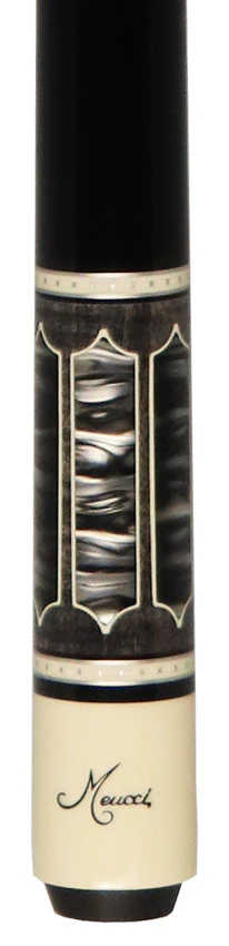 Meucci 2020 Gray with Black Pearl and Black Wrap Pool Cue with Pro Shaft -2020GYBKBKP - Image 2