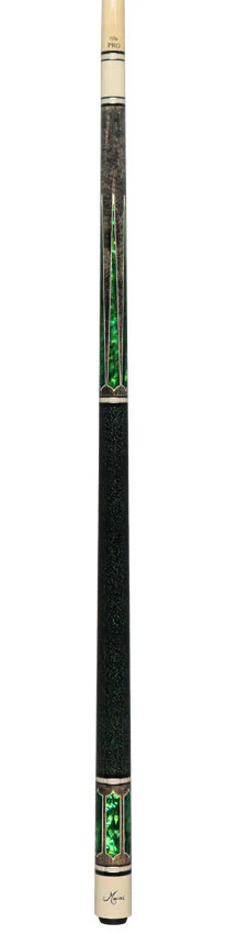 Meucci 2020 Gray with Green Pearl and Black/Green Wrap Pool Cue with Pro Shaft - 2020GYGRBKGRP - Image 6