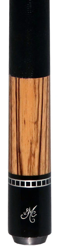 Meucci Exotic Wood Series Zebrawood Pool Cue with Lizard Leather Wrap and Carbon Shaft - EWSZWC - Image 2