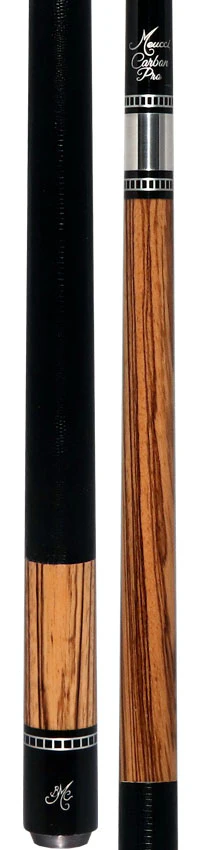 Meucci Exotic Wood Series Zebrawood Pool Cue with Lizard Leather Wrap and Carbon Shaft - EWSZWC - Image 5