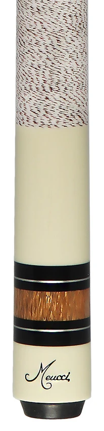 Meucci Ultra Piston 1 Imitation Ivory and Tulipwood Points Pool Cue with Pro Shaft - UP-1 - Image 2