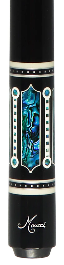 Meucci Ultra Piston 4 Ebony Stain with Abalone Points Pool Cue with Pro Shaft - UP-4M - Image 2