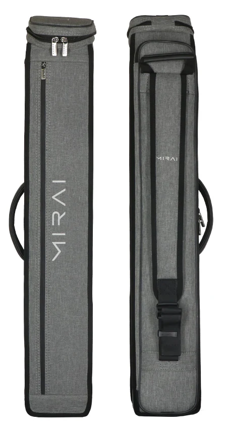 Mirai 3x5 Gray Hybrid Soft Pool Cue Case - Image 2