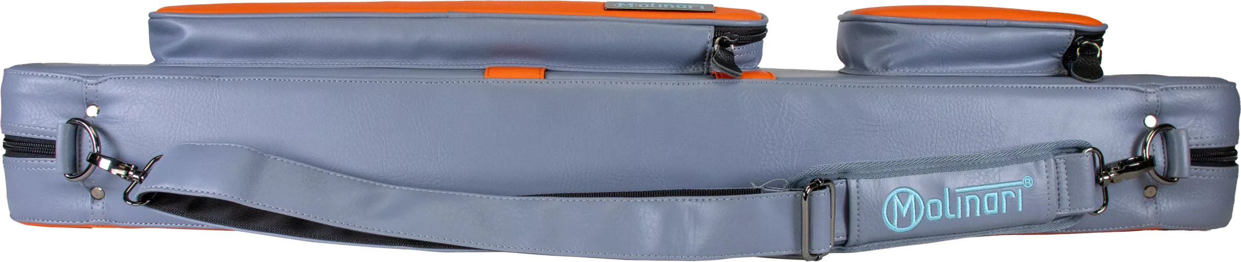 Molinari Flat Butterfly 3x6 Soft Case - Gray / Orange - Image 5