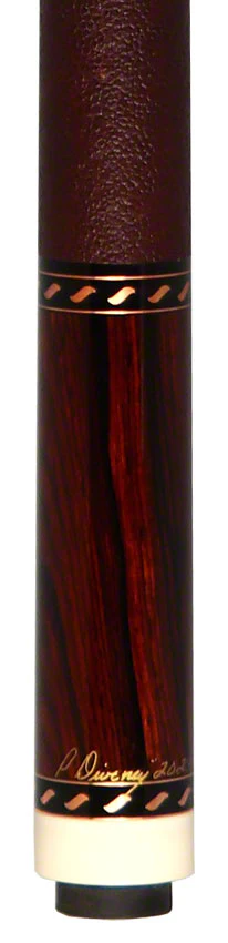 Pat Diveney Cocobolo Copper Ringwork and Elephant Wrap Custom Pool Cue With Two Dark Roast Trans-K Shafts - DC3200 - Image 4