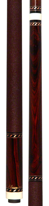 Pat Diveney Cocobolo Copper Ringwork and Elephant Wrap Custom Pool Cue With Two Dark Roast Trans-K Shafts - DC3200 - Image 5