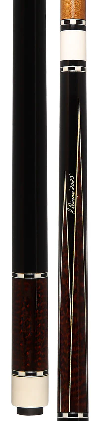 Pat Diveney Ebony 6-Point Snakewood Custom Pool Cue with Honey Roast Trans-K & Maple LD Shaft - DC3200EB6P - Image 3