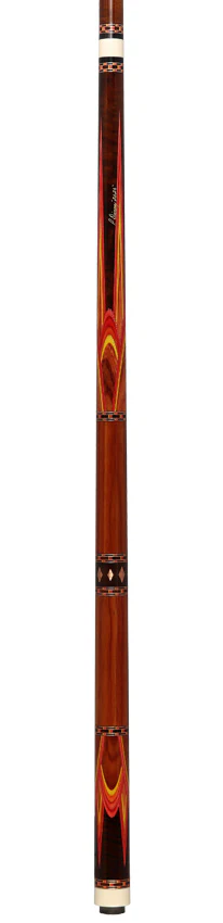 Pat Diveney Red/Orange/Yellow 8-Point Butterfly Custom Cue with Two Dark Roast Trans-K Shafts - DC5500 - Image 6