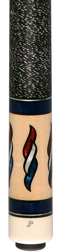 Pechauer JP T Series Blue-Stained Maple Pool Cue with Linen Wrap - Image 2