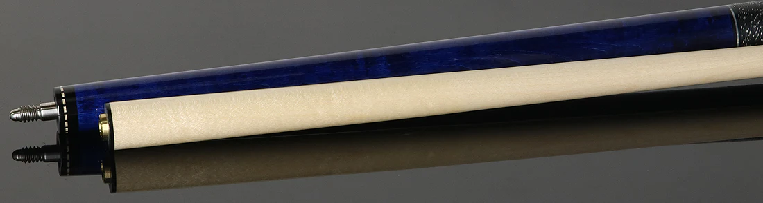 Pechauer JP T Series Blue-Stained Maple Pool Cue with Linen Wrap - Image 4