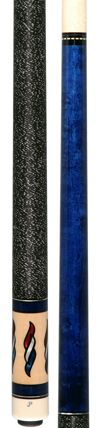 Pechauer JP T Series Blue-Stained Maple Pool Cue with Linen Wrap - Image 6