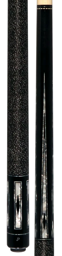 Pechauer JP T Series Ebony-Stained Maple with Sim. Ebony and Pearl Framed Points Pool Cue with Linen Wrap - Image 5