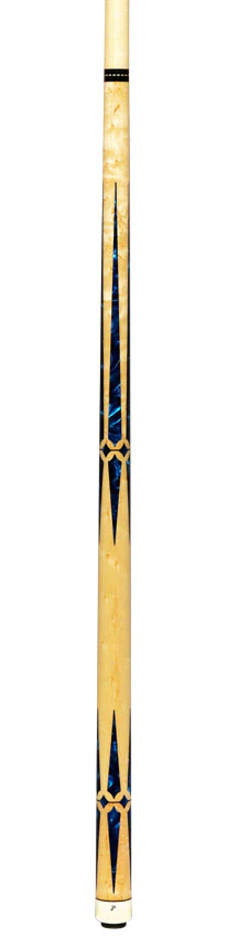 Pechauer JP T Series Figured Maple with Blue Pearl Inlays No Wrap Pool Cue - Image 6