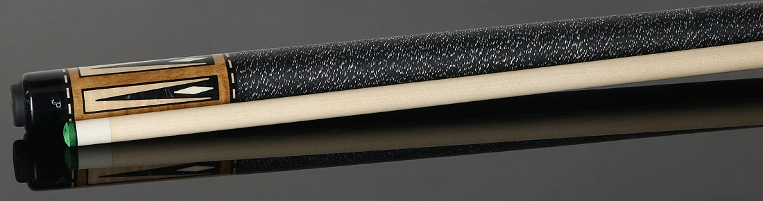 Pechauer JP T Series Natural-Stained Maple with Black Pearl and Maple Points Pool Cue with Irish Linen Wrap - Image 3