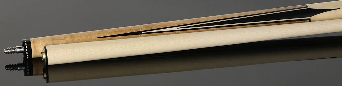 Pechauer JP T Series Natural-Stained Maple with Sim. Ebony Inlays No Wrap Pool Cue - Image 4