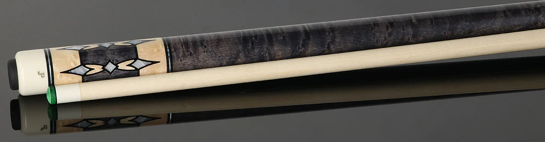Pechauer JP T Series Smoke-Stained Maple with Pearl Point Inlays No Wrap Pool Cue - Image 3
