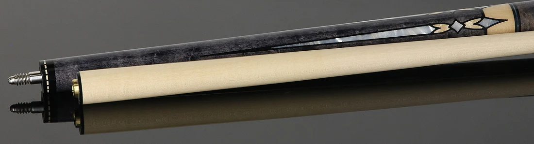 Pechauer JP T Series Smoke-Stained Maple with Pearl Point Inlays No Wrap Pool Cue - Image 4