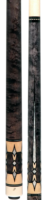 Pechauer JP T Series Smoke-Stained Maple with Pearl Point Inlays No Wrap Pool Cue - Image 5