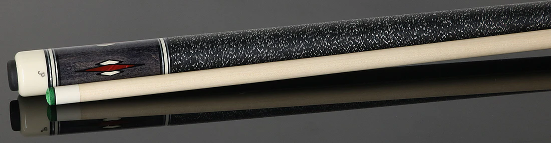 Pechauer JP T Series Smoke-Stained Maple with Red and Sim. Ivory Inlays Pool Cue with Irish Linen Wrap - Image 3