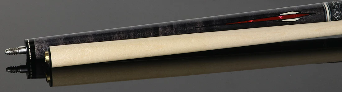 Pechauer JP T Series Smoke-Stained Maple with Red and Sim. Ivory Inlays Pool Cue with Irish Linen Wrap - Image 4